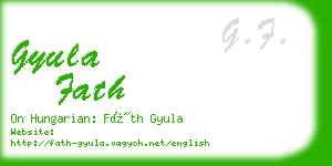 gyula fath business card
